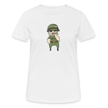 War is Hell soldier cartoon - Women's Breathable T-Shirt - white - Front - AI Model Female 172 dark (172cm)