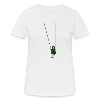 Swing - Frauen T-Shirt atmungsaktiv - Weiß - Vorne - AI Model Female 172 dark (172cm)