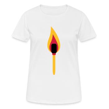 torch - Frauen T-Shirt atmungsaktiv - Weiß - Vorne - AI Model Female 172 dark (172cm)