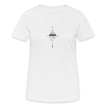 Camping entre les montagnes. - T-shirt respirant Femme - blanc - Devant - AI Model Female 172 dark (172cm)