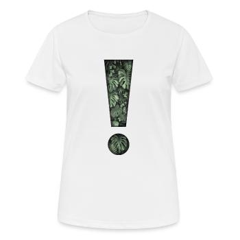 point d’exclamation plantes tropicales jungle - T-shirt respirant Femme - blanc - Devant - AI Model Female 172 dark (172cm)