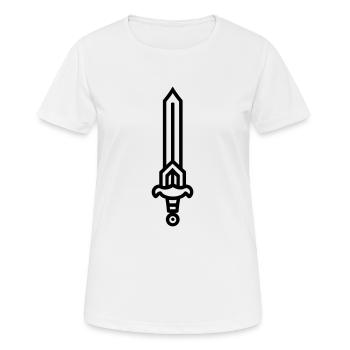 Schwert - Frauen T-Shirt atmungsaktiv - Weiß - Vorne - AI Model Female 172 dark (172cm)