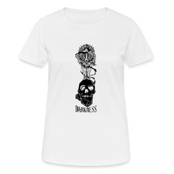 Lonely wolf with skull. - Women's Breathable T-Shirt - white - Front - AI Model Female 172 dark (172cm)
