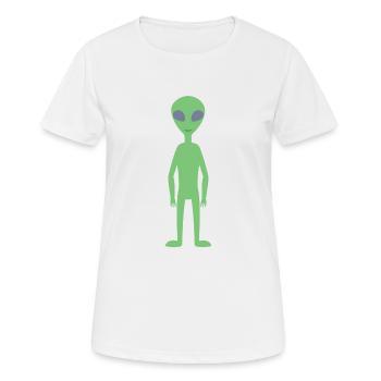 alien - Frauen T-Shirt atmungsaktiv - Weiß - Vorne - AI Model Female 172 dark (172cm)