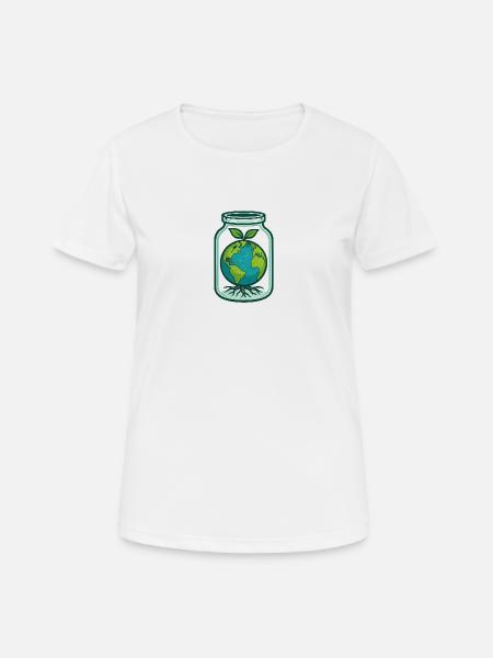 There is no Planet B - Frauen T-Shirt atmungsaktiv - Weiß
