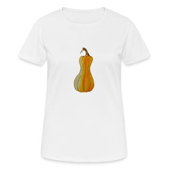 Butternusskürbis - Frauen T-Shirt atmungsaktiv - Weiß - Vorne - AI Model Female 172 dark (172cm)