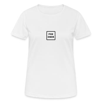 Fuck Cancer - Women's Breathable T-Shirt - white - Front - AI Model Female 172 dark (172cm)