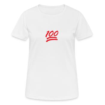 100 - T-shirt respirant Femme - blanc - Devant - AI Model Female 172 dark (172cm)
