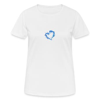 Wasser Herz - Frauen T-Shirt atmungsaktiv - Weiß - Vorne - AI Model Female 172 dark (172cm)