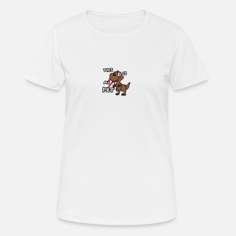 Dinosaur - Women's Breathable T-Shirt - white