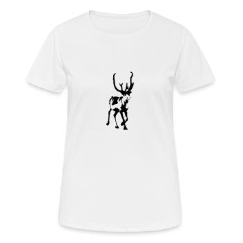 Elch - Frauen T-Shirt atmungsaktiv - Weiß - Vorne - AI Model Female 172 dark (172cm)