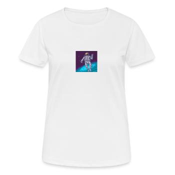 astronaute - T-shirt respirant Femme - blanc - Devant - AI Model Female 172 dark (172cm)