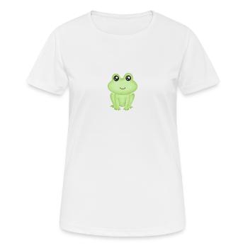 Grenouille - T-shirt respirant Femme - blanc - Devant - AI Model Female 172 dark (172cm)