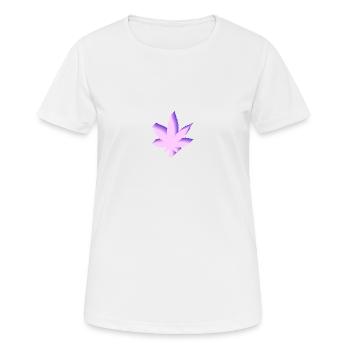Modern Weed Leaf Design Lilac - Women's Breathable T-Shirt - white - Front - AI Model Female 172 dark (172cm)