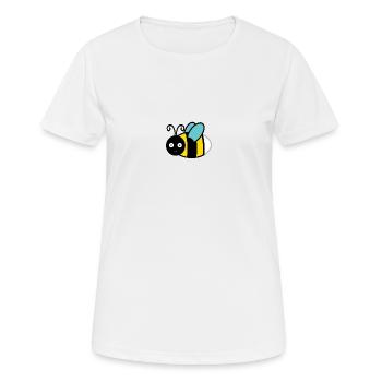 Doux bourdon - T-shirt respirant Femme - blanc - Devant - AI Model Female 172 dark (172cm)