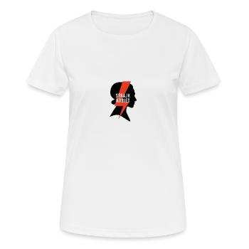 women's strike - Women's Breathable T-Shirt - white - Front - AI Model Female 172 dark (172cm)