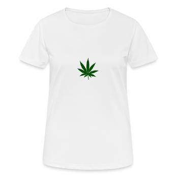 Cannabis - Frauen T-Shirt atmungsaktiv - Weiß - Vorne - AI Model Female 172 dark (172cm)