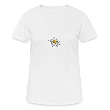 edelweiss - Women's Breathable T-Shirt - white - Front - AI Model Female 172 dark (172cm)