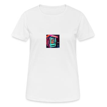 FOOD STALL FROM THE CYBERPUNK FUTURE, FUTURISTIC - Women's Breathable T-Shirt - white - Front - AI Model Female 172 dark (172cm)
