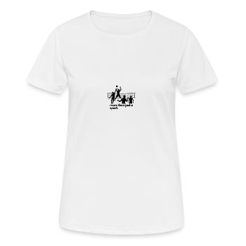 Volleyball Thsirt - Frauen T-Shirt atmungsaktiv - Weiß - Vorne - AI Model Female 172 dark (172cm)