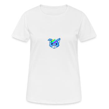 Pixelart Blaufuchs - Frauen T-Shirt atmungsaktiv - Weiß - Vorne - AI Model Female 172 dark (172cm)