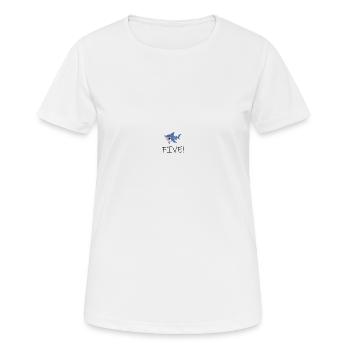 Shark Five - Frauen T-Shirt atmungsaktiv - Weiß - Vorne - AI Model Female 172 dark (172cm)