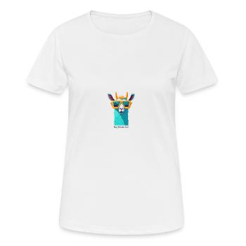 Révolte rétro des lamas - T-shirt respirant Femme - blanc - Devant - AI Model Female 172 dark (172cm)