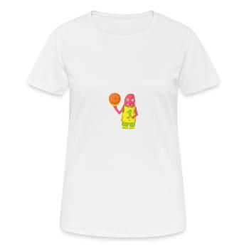 Ballsport - Frauen T-Shirt atmungsaktiv - Weiß - Vorne - AI Model Female 172 dark (172cm)
