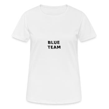 Blue Team black - Frauen T-Shirt atmungsaktiv - Weiß - Vorne - AI Model Female 172 dark (172cm)