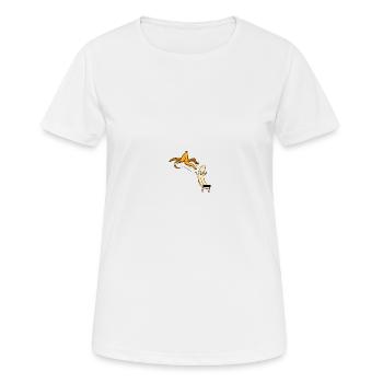 Nu Drôle De Banane Strip Nudiste - T-shirt respirant Femme - blanc - Devant - AI Model Female 172 dark (172cm)