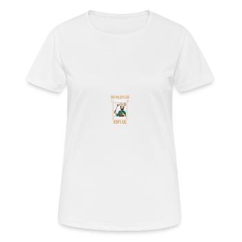 Bin am Grillen. Keine Tipps. Bier bringen. Abflug. - Frauen T-Shirt atmungsaktiv - Weiß - Vorne - AI Model Female 172 dark (172cm)