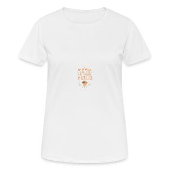 Bin am Grillen. Keine Tipps. Bier bringen. Abflug. - Frauen T-Shirt atmungsaktiv - Weiß - Vorne - AI Model Female 172 dark (172cm)