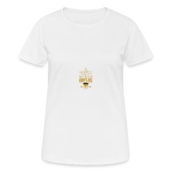 Bin am Grillen. Keine Tipps. Bier bringen. Abflug. - Frauen T-Shirt atmungsaktiv - Weiß - Vorne - AI Model Female 172 dark (172cm)