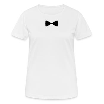 Noeud papillon élégant - T-shirt respirant Femme - blanc - Devant - AI Model Female 172 dark (172cm)