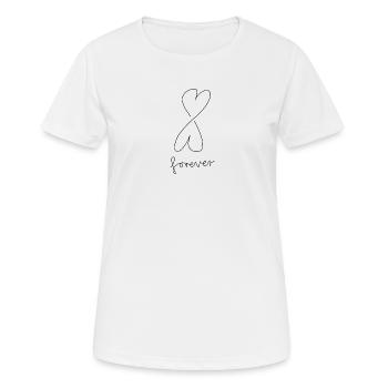 Infinite love as a single line hourglass - Women's Breathable T-Shirt - white - Front - AI Model Female 172 dark (172cm)
