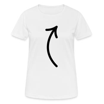 pfeil - Frauen T-Shirt atmungsaktiv - Weiß - Vorne - AI Model Female 172 dark (172cm)
