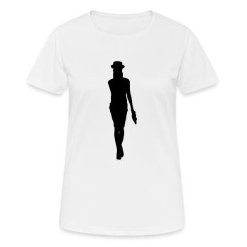Silhouette silhouette silhouette - T-shirt respirant Femme - blanc - Devant - AI Model Female 172 dark (172cm)