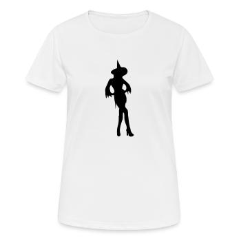 Sorcière Sexy Sorcière / Sorcière / Halloween - T-shirt respirant Femme - blanc - Devant - AI Model Female 172 dark (172cm)