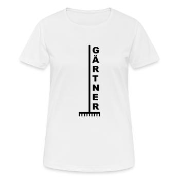Jardinier - T-shirt respirant Femme - blanc - Devant - AI Model Female 172 dark (172cm)