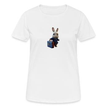 Business Rabbit - Frauen T-Shirt atmungsaktiv - Weiß - Vorne - AI Model Female 172 dark (172cm)