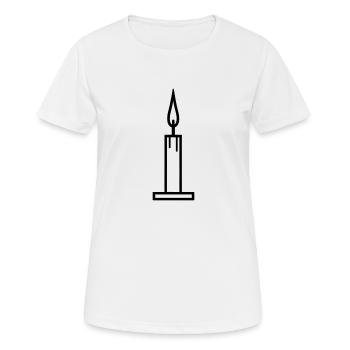 Candle - Women's Breathable T-Shirt - white - Front - AI Model Female 172 dark (172cm)