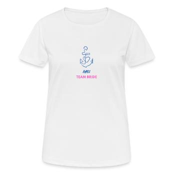 Ahoi Team Bride - JGA T-Shirt - T-shirt respirant Femme - blanc - Devant - AI Model Female 172 dark (172cm)