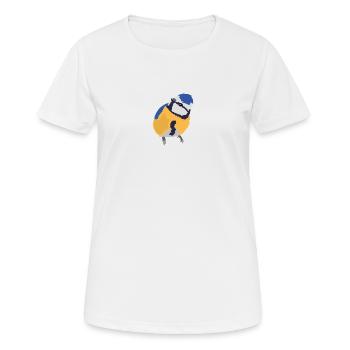 Blaumeise blue tit - Frauen T-Shirt atmungsaktiv - Weiß - Vorne - AI Model Female 172 dark (172cm)