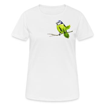 Blue Tit - T-shirt respirant Femme - blanc - Devant - AI Model Female 172 dark (172cm)