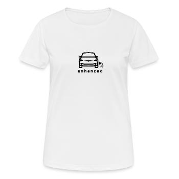 Tesl*a enhanced car - T-shirt respirant Femme - blanc - Devant - AI Model Female 172 dark (172cm)