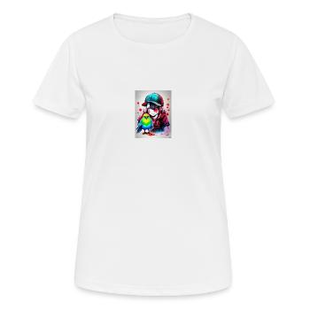 Farbe Papageienmädchen - Frauen T-Shirt atmungsaktiv - Weiß - Vorne - AI Model Female 172 dark (172cm)