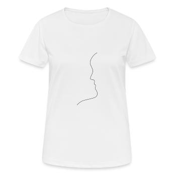Kuss - Frauen T-Shirt atmungsaktiv - Weiß - Vorne - AI Model Female 172 dark (172cm)