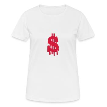 dollar - T-shirt respirant Femme - blanc - Devant - AI Model Female 172 dark (172cm)