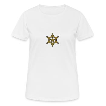 Sheriff Stern_se6 - Frauen T-Shirt atmungsaktiv - Weiß - Vorne - AI Model Female 172 dark (172cm)