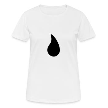Gouttes - T-shirt respirant Femme - blanc - Devant - AI Model Female 172 dark (172cm)